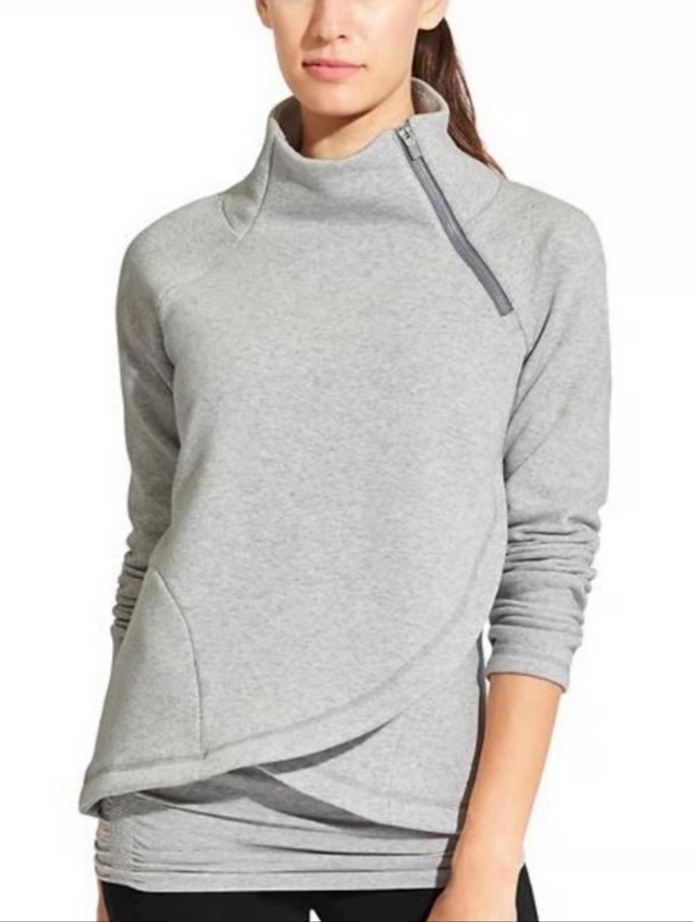 Athleta Cozy Karma Asymmetrical Pullover Size Xs